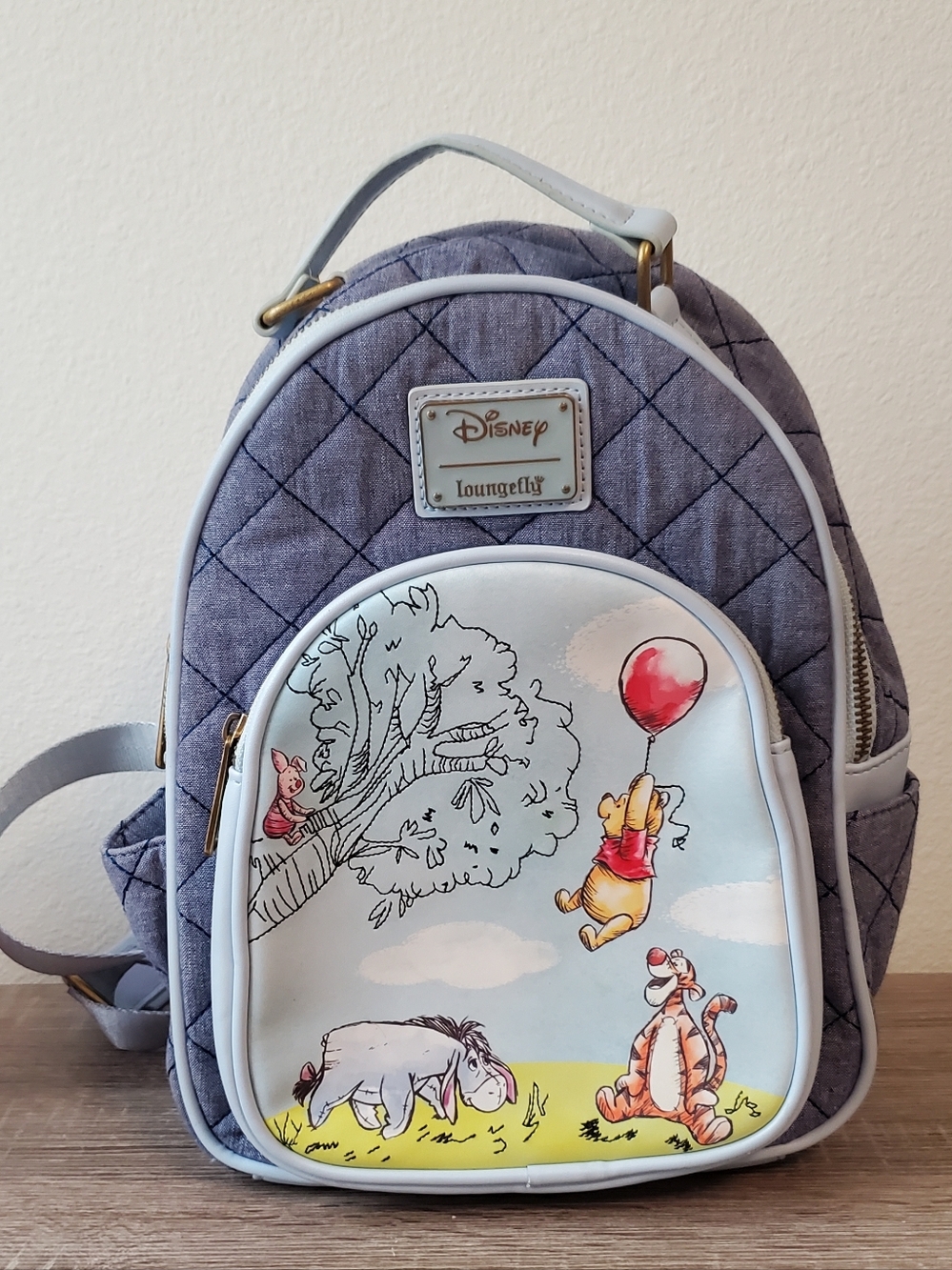 Disney Parks x Loungefly Winnie the Pooh Quilted Mini Backpack